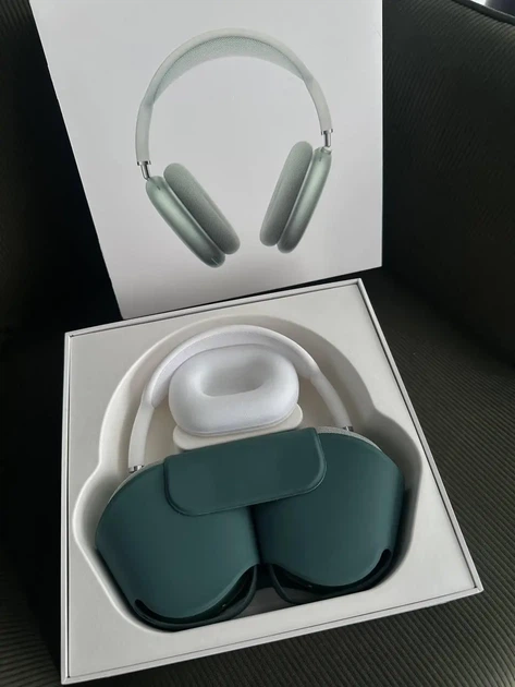 Беспроводные наушники Pods Max Green с ANC, накладные, Bluetooth 5.0, шумоподавление, микрофон, зеленые - изображение 3