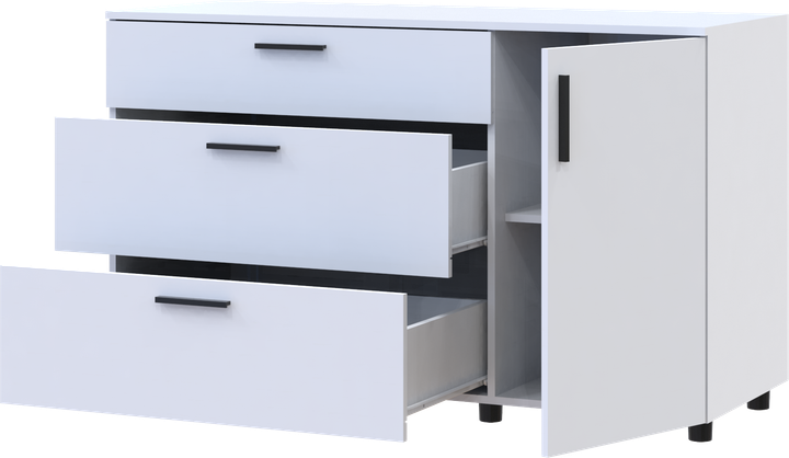 Комод Doros Торн Белый 3Ш/1Д 135х51.6х80 (41510181) - изображение 4