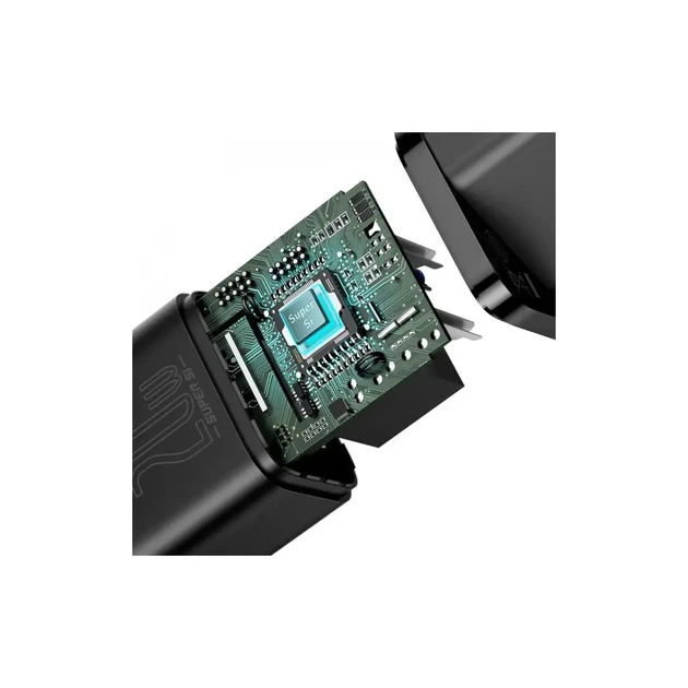 Мережевий зарядний пристрій BASEUS Type-C 20W Чорний (CCSUP-B01) - зображення 6