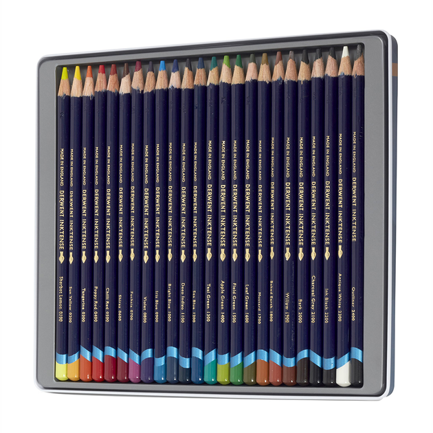 Чорнильні олівці Inktense 24кол Derwent - Фото 4 Чорнильні олівці Inktense 24кол Derwent - изображение 4