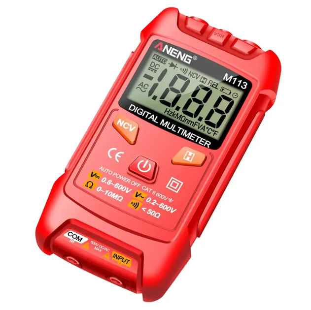 Мультиметр автоматический Aneng M113 LCD AC/DC автоотключение Red (500401) - изображение 2