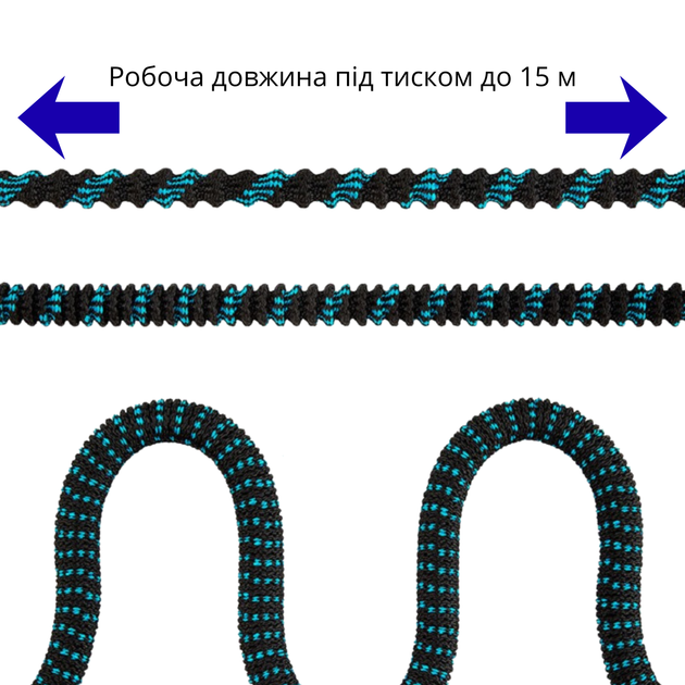 Шланг садовый для полива рабочая длина до 15 м набор с распылителем и мешком для хранения, растягивающийся, для сада и огорода BD-753_blue_1 - изображение 6