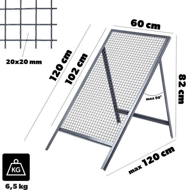 Sito budowlane Kadax do piachu Pareto 120 x 60 cm 2 cm K10451 (5906638300916) - obraz 5