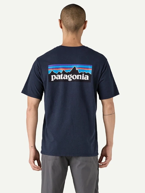 Koszulka męska z nadrukiem Patagonia 38504-NENA M Granatowa (800070336118) - obraz 2