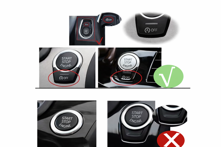 Кристальная кнопка START STOP BMW F G серии черная Diamond Crystal - изображение 2