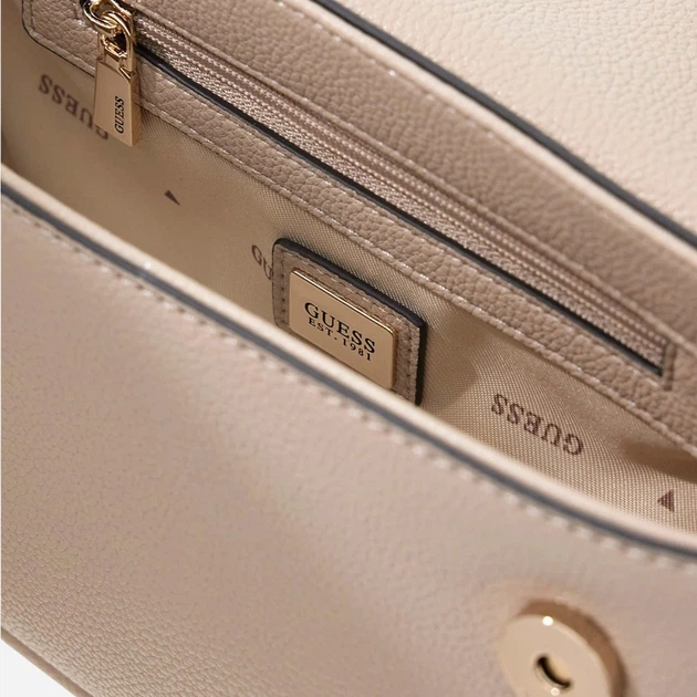 Сумка жіноча зі штучної шкіри маленька Guess HWBG9918190-TAU Бежева (800070352387) - зображення 3