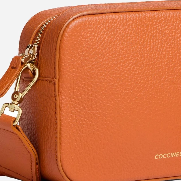 Torebka crossbody damska skórzana Coccinelle E5MN555I101-R41 Jasnopomarańczowa (800070354228) - obraz 5