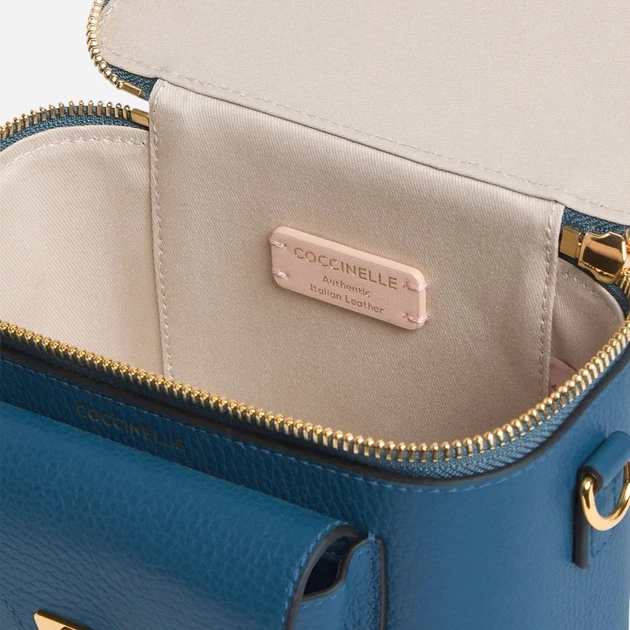 Torebka crossbody damska skórzana Coccinelle E5TFK550101-B27 Niebieska (800070354159) - obraz 3