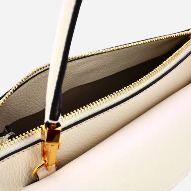 Сумка крос-боді через плече жіноча з натуральної шкіри середня Coccinelle E1MD5120801-N17 Молочна (800070354165) - зображення 5