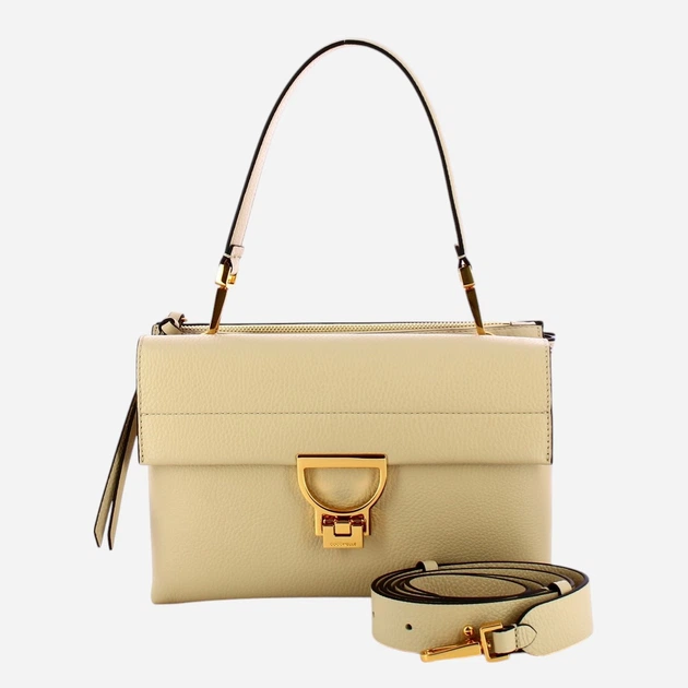 Сумка крос-боді через плече жіноча з натуральної шкіри середня Coccinelle E1MD5120801-N64 Пісочна (800070354166) - зображення 4