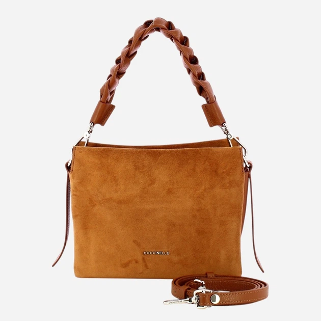 Сумка крос-боді через плече жіноча з натуральної шкіри маленька Coccinelle E1P6P580101-W11 Коричнева (800070354174) - зображення 4