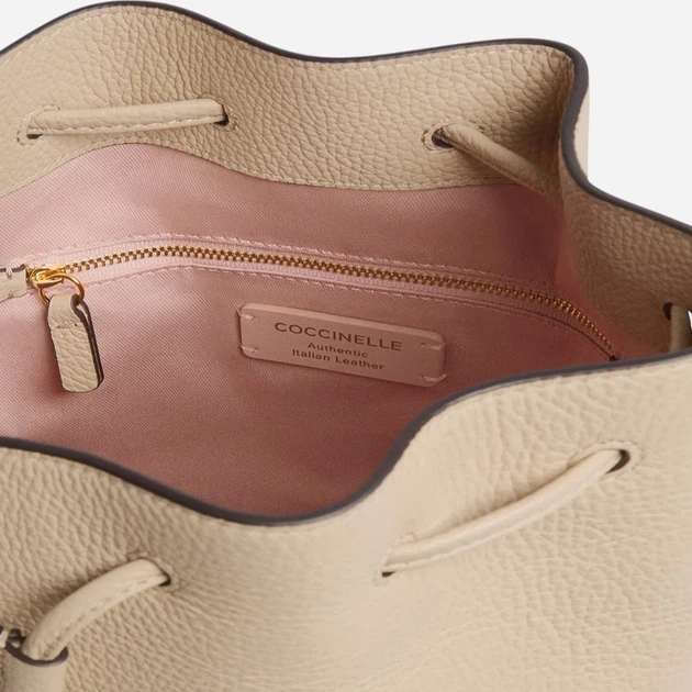 Torebka crossbody damska skórzana Coccinelle E1TFK230201-N64 Beżowa (800070354185) - obraz 4