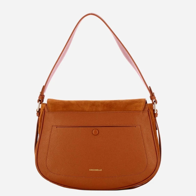 Сумка крос-боді через плече жіноча з натуральної шкіри середня Coccinelle E1U7H120101-W11 Коричнева (800070354245) - зображення 2