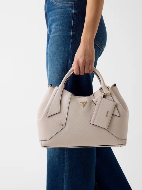 Torebka shopper damska duża Guess HWBG9914060-STO Pudrowa (800070352367) - obraz 2