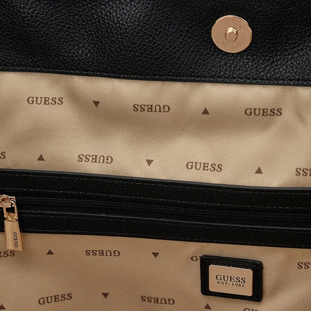 Сумка шопер жіноча зі штучної шкіри Guess HWBG9918020-BLA Чорна (800070352379) - зображення 3