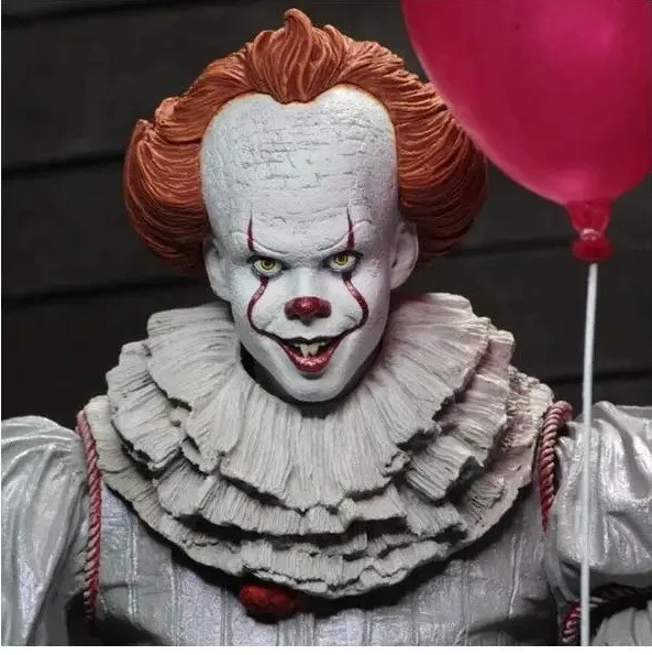 Коллекционная фигурка Neca Пеннивайз (Pennywise) 18 см из фильма «Оно» с сменными головами и руками - изображение 5