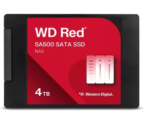 Твердотельный накопитель SSD 4Tb, Western Digital Red SA500, SATA3, 2.5" (WDS400T2R0A) - Фото 1 Твердотельный накопитель SSD 4Tb, Western Digital Red SA500, SATA3, 2.5" (WDS400T2R0A) - изображение 1