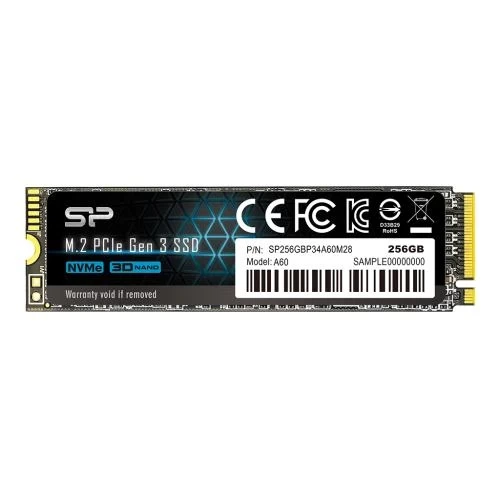 Твердотельный накопитель SSD 256Gb, Silicon Power P34A60, PCI-E 3.0 x4, M.2 (SP256GBP34A60M28) - Фото 1 Твердотельный накопитель SSD 256Gb, Silicon Power P34A60, PCI-E 3.0 x4, M.2 (SP256GBP34A60M28) - изображение 1