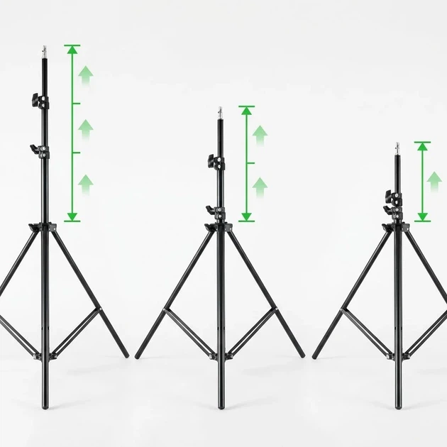 Штатив Andoer Metal Tripod / 200 см / Чорний Б/В - Фото 3 Штатив Andoer Metal Tripod / 200 см / Чорний Б/В - зображення 3