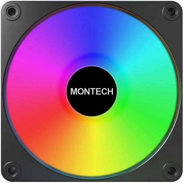 Wentylator Montech GF120R V2 ARGB PWM 3 szt Czarny - obraz 2