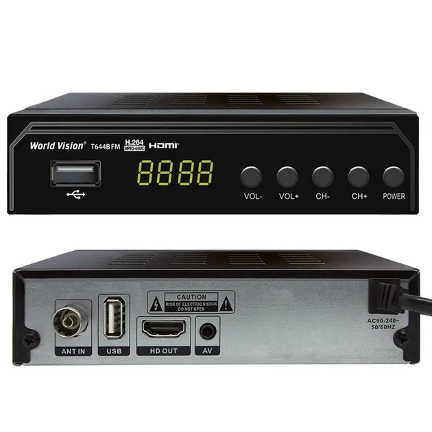 ТВ-ресівер World Vision T644B FM HDMI-CEC DVB-T2 - Фото 1 ТВ-ресівер World Vision T644B FM HDMI-CEC DVB-T2 - изображение 1