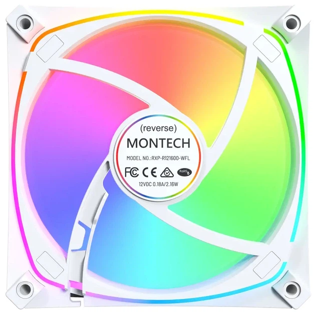 Вентилятор Montech RX120 PRO White - зображення 2
