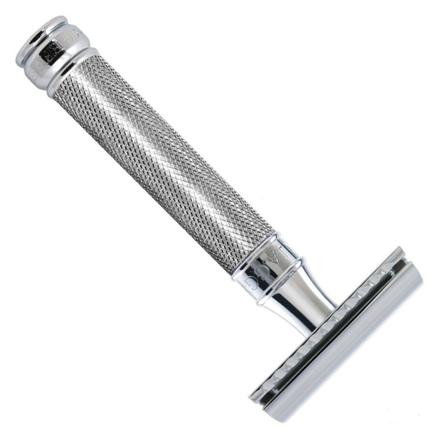 Бритва для гоління Т-подібна Edwin Jagger Knurled DE89KN14BL - изображение 3