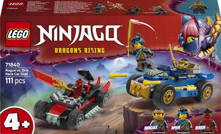 Klocki konstrukcyjne LEGO Ninjago Pojedynek wyścigowy Rogue kontra Drix 111 elementów (71840) - Zdjęcie 1 Klocki konstrukcyjne LEGO Ninjago Pojedynek wyścigowy Rogue kontra Drix 111 elementów (71840) - obraz 1