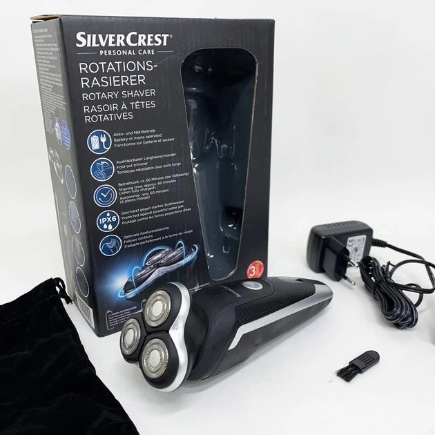 Электробритва для мужчин роторная Silver Crest SRR 3.7 C3 аккумуляторная - Фото 1 Электробритва для мужчин роторная Silver Crest SRR 3.7 C3 аккумуляторная - изображение 1