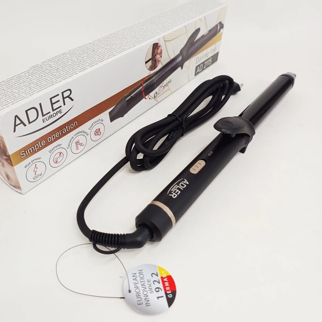 Плойка для завивки волос Adler AD 2115 Curly 100Вт с керамическим покрытием диаметр 25 мм - изображение 2