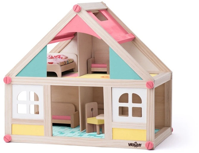 Drewniany domek dla lalek WoodyLand z akcesoriami 91328 (8591864913282) - obraz 2