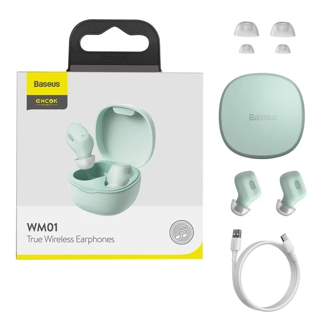 Беспроводные наушники Baseus WM01 TWS green (NGTW240006) - изображение 2