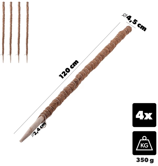Tyczka do roślin kokosowa Kadax Cande K12762 4 szt - obraz 2