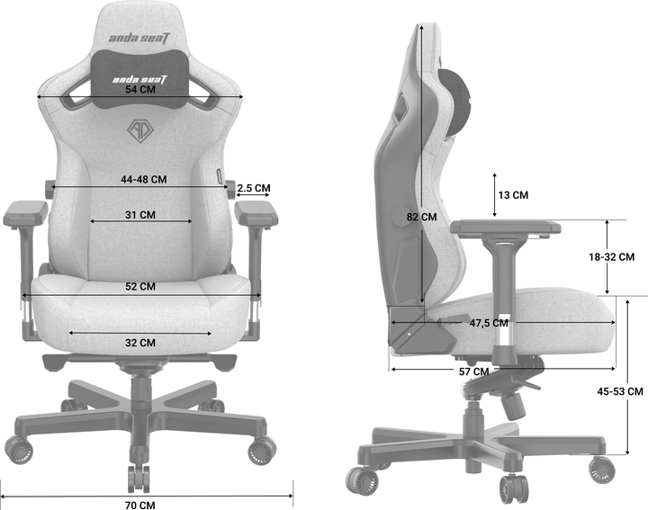 Кресло геймерское игровое Anda Seat Kaiser 3 Size L до 120 кг Green (AD12YDC-L-01-E-PV/C) - изображение 19