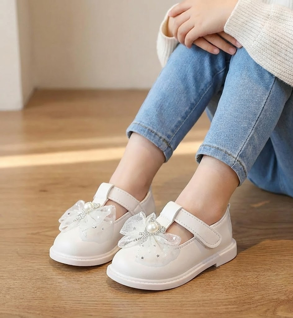 Детские туфли Style 16р 12см молочные TY115 - изображение 4