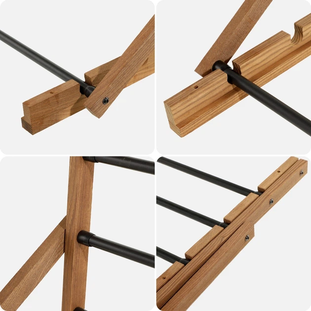 Suszarka do bielizny Kadax Ferrara ścienna 53 cm K11605 Brązowa (5906638313077) - obraz 5