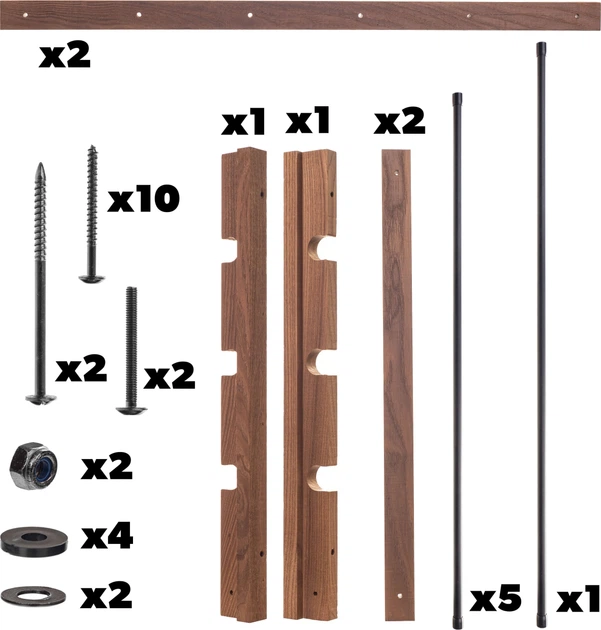 Suszarka do bielizny Kadax Ferrara ścienna 53 cm K11605 Brązowa (5906638313077) - obraz 8