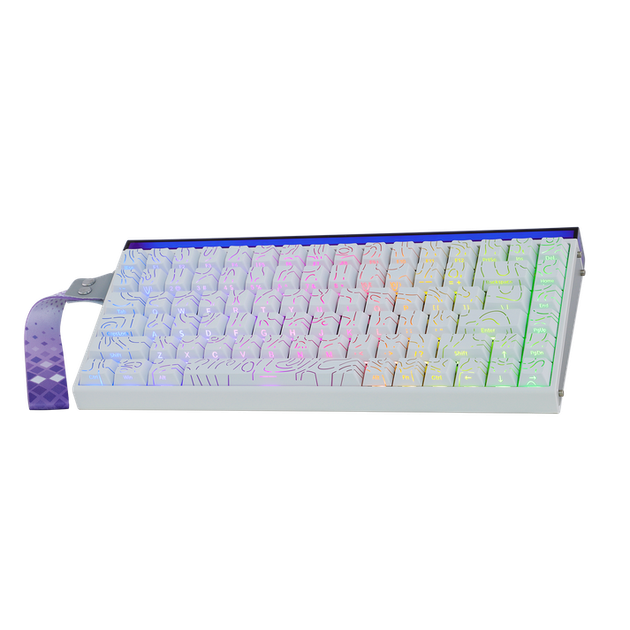 Ігрова магнітна клавіатура AULA HERO 84 HE / 8K / Hall Effect / Rapid Trigger / White-Contour / Білий з прозорим - Фото 10 Ігрова магнітна клавіатура AULA HERO 84 HE / 8K / Hall Effect / Rapid Trigger / White-Contour / Білий з прозорим - изображение 10