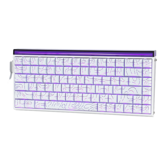 Ігрова магнітна клавіатура AULA HERO 84 HE / 8K / Hall Effect / Rapid Trigger / White-Contour / Білий з прозорим - Фото 15 Ігрова магнітна клавіатура AULA HERO 84 HE / 8K / Hall Effect / Rapid Trigger / White-Contour / Білий з прозорим - изображение 15