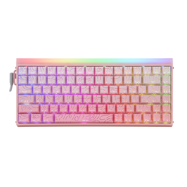 Ігрова магнітна клавіатура AULA HERO 84 HE / 8K / Hall Effect / Rapid Trigger / Pink / Рожева - зображення 15