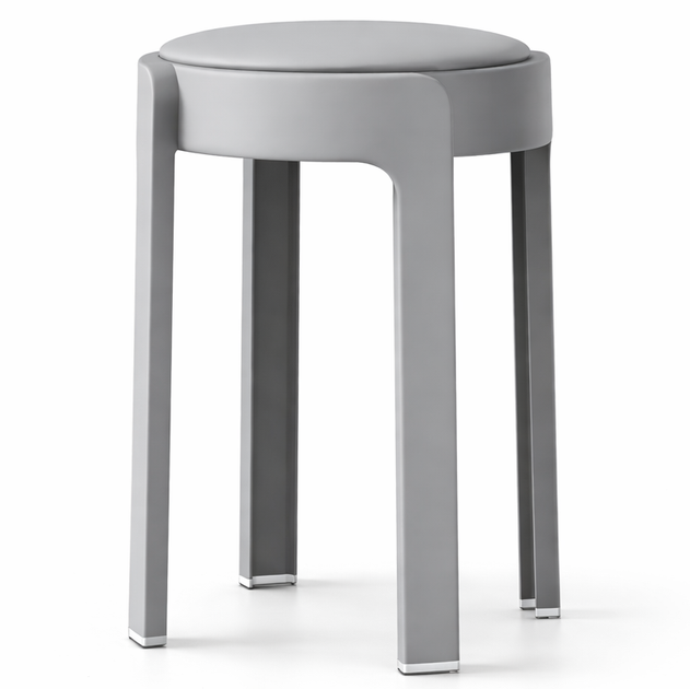 Табурет пластиковый для дома с удобным мягким сиденьем NA78 High-grade grey - Фото 1 Табурет пластиковый для дома с удобным мягким сиденьем NA78 High-grade grey - изображение 1