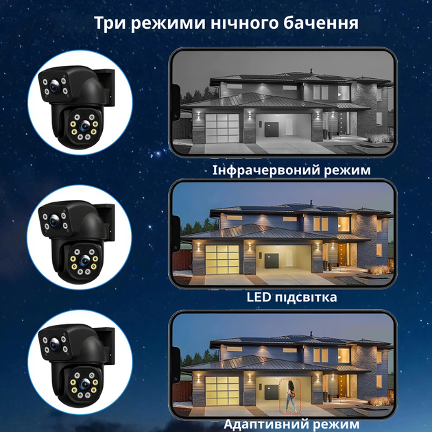 IP Wifi вулична PTZ камера відеоспостереження, програма E390, 4МП - зображення 5
