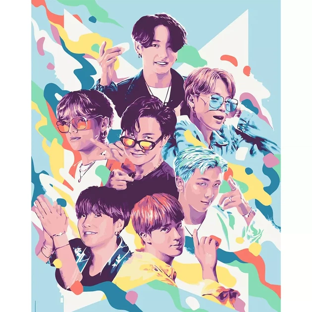 Картина по номерам Оригами K-Pop BTS 40x50 см (LW3288) - Фото 1 Картина по номерам Оригами K-Pop BTS 40x50 см (LW3288) - изображение 1