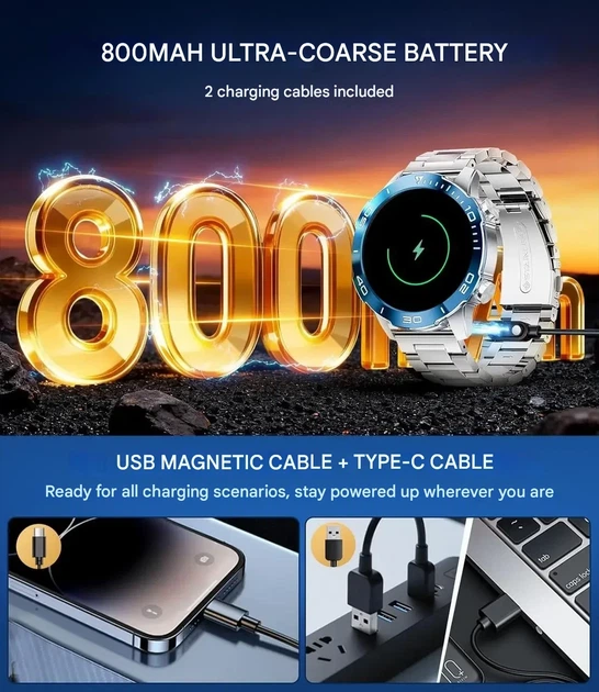 Смарт-часы DREMAC 1.43" AMOLED, Bluetooth звонки, IP68, 100+ спорт режимов - Фото 3 Смарт-часы DREMAC 1.43" AMOLED, Bluetooth звонки, IP68, 100+ спорт режимов - изображение 3