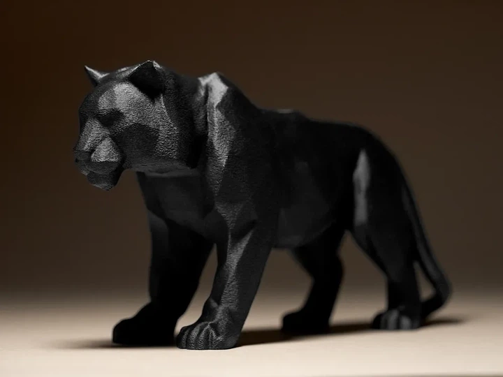 Статуетка пантера в геометричному стилі low poly для декору інтер'єру. Aivory - изображение 3