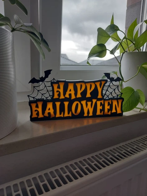 Світильник-нічник happy halloween з кажанами та павутинням. Aivory - изображение 2