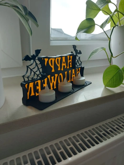 Світильник-нічник happy halloween з кажанами та павутинням. Aivory - изображение 4
