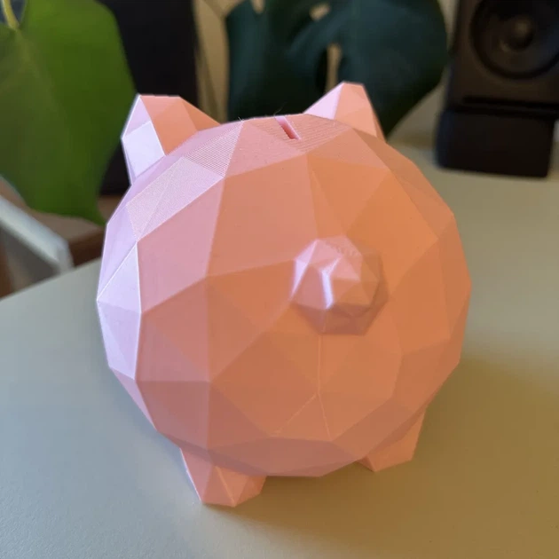 Скарбничка-свинка у сучасному стилі low poly. Aivory - зображення 2