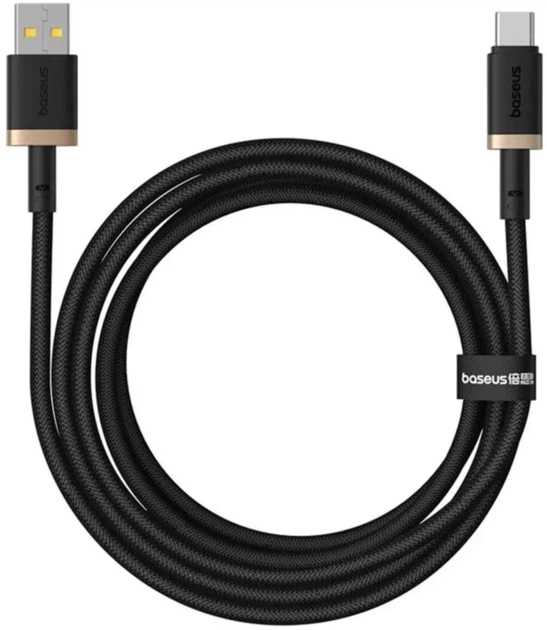 Кабель Baseus Dura Series Cable USB to Type-C 60W 2m P10377802U01-02 Black-Gold - Фото 2 Кабель Baseus Dura Series Cable USB to Type-C 60W 2m P10377802U01-02 Black-Gold - изображение 2