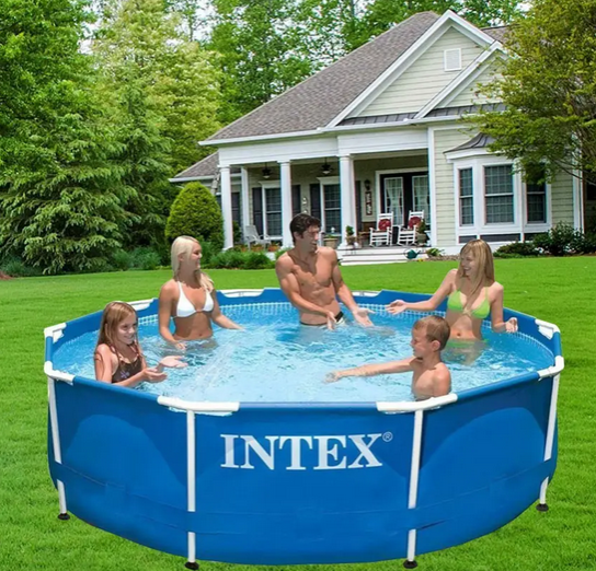 Бассейн каркасный Intex 305 х 76 см круглый, 4485 л, фильтр-насос 1250 л/ч, тент, подстилка - изображение 6